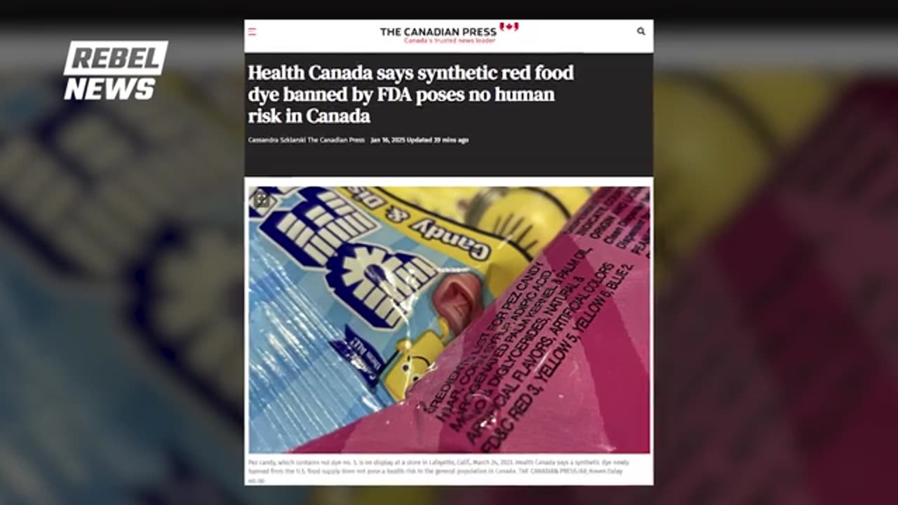 Health Canada says synthetic red food dye is safe following FDA ban Rebel News 438K followers