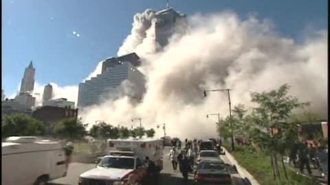 911 Inside The WTC 7 Lobby Before The North Tower Collapse