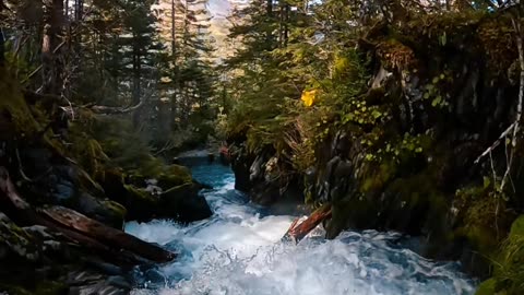 4K Amazing Nature clear waterfall 💝