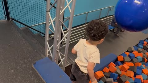 Dad Gives Kiddo That Extra Push