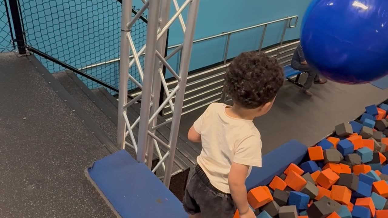 Dad Gives Kiddo That Extra Push