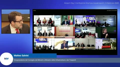 Salvini - Intervento al convegno organizzato da Assoaeroporti: "Airportday (05.02.25)