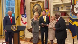 Pam Bondi is sworn in as US Attorney General by Supreme Court Justice Clarence Thomas!