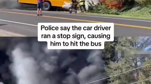 NY Shool Bus fire🤲🔥