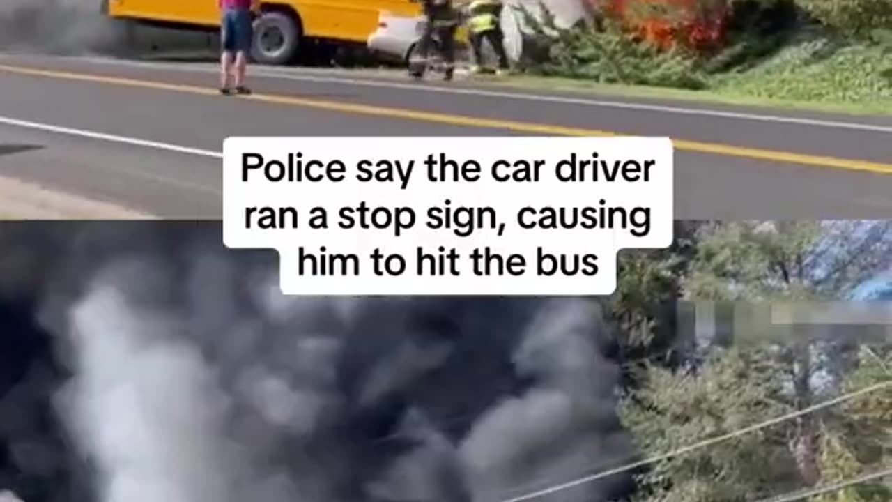 NY Shool Bus fire🤲🔥