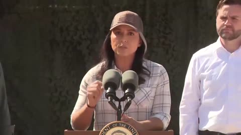 Tulsi Gabbard speaking on the border in Eagle Pass, TX