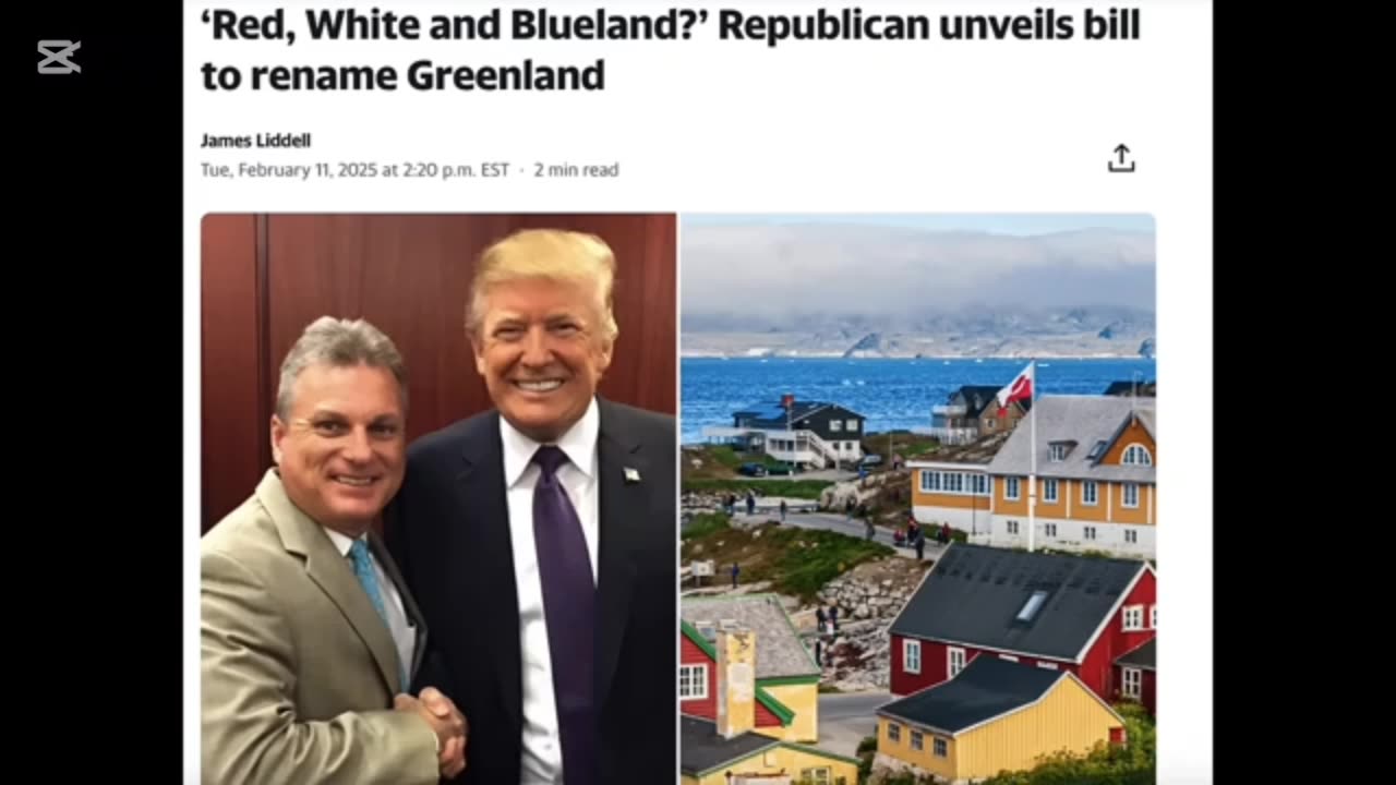 YOU CAN'T MAKE IT UP! US CONGRESS PROPOSES BILL TO BUY GREENLAND & RENAME IT RED WHITE & BLUELAND