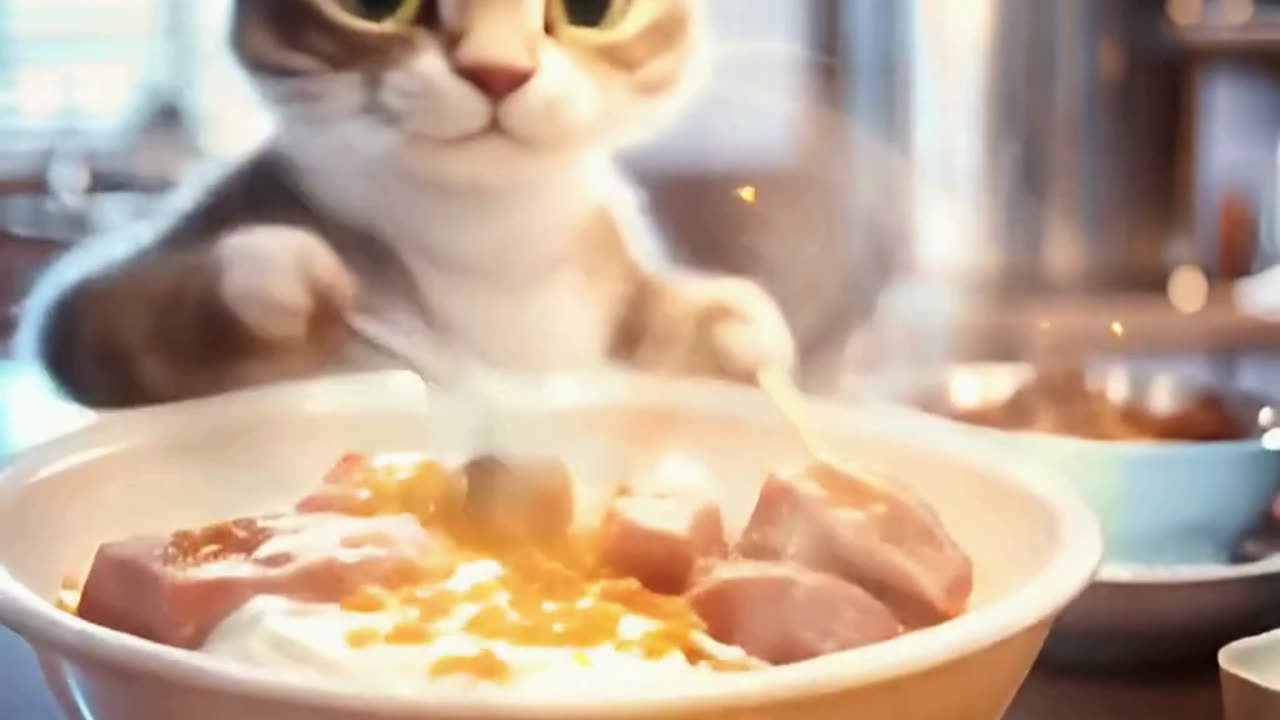 Miss Billu's Kitchen: Delicious Meat Recipe with Our Cute Cat Chef! 🐾🍖