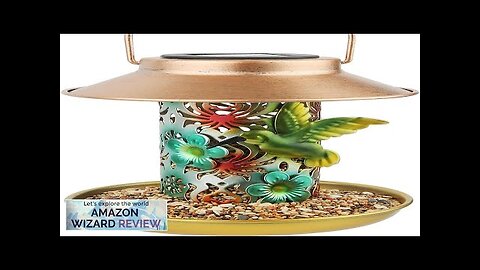 Solar Bird Feeder for Outdoors Hunging Gifts for Mom Grandma Women Metal Review