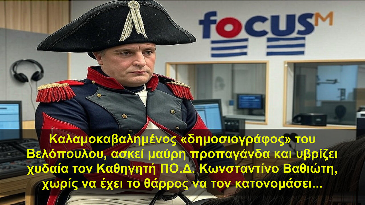 Καλαμοκαβαλημένος «δημοσιογράφος» του Βελόπουλου, υβρίζει χυδαία τον Καθηγητή ΠΔ Κωνσταντίνο Βαθιώτη