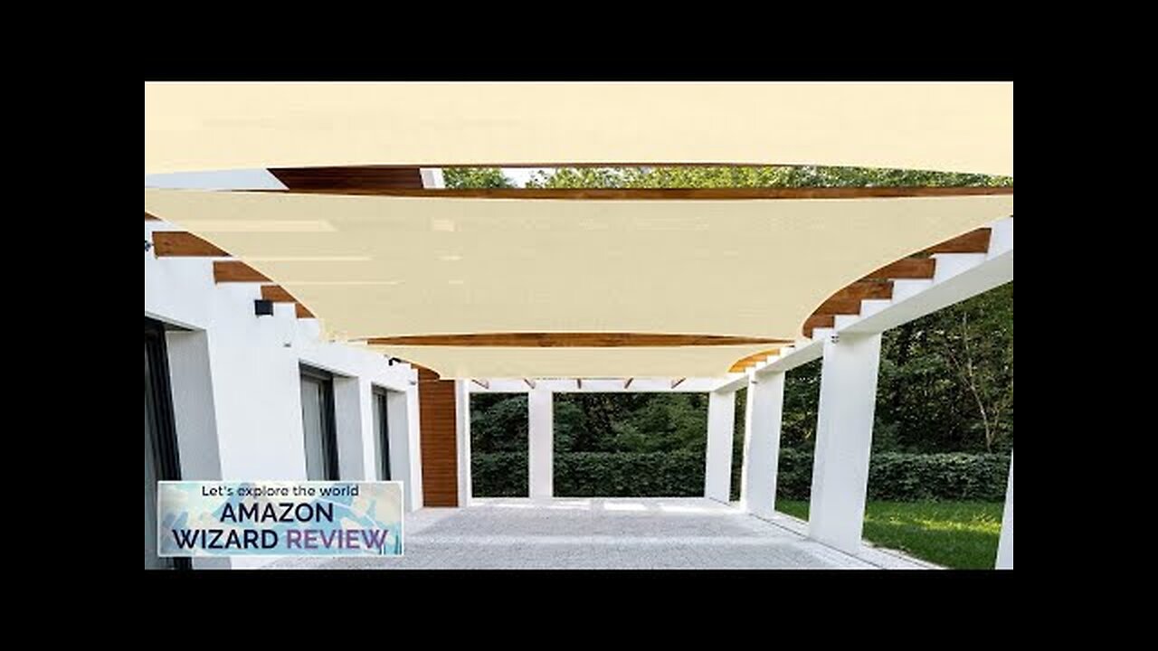 Patio Paradise 8' x 8' Sun Shade Sail Rectangle Canopy Patio Cover Review