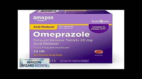 Amazon Basic Care Omeprazole Delayed Release Tablets 20 mg Treats Frequent Heartburn Review