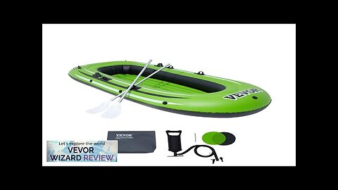 VEVOR Inflatable Boat 3-Person Inflatable Fishing Boat Strong PVC Portable Boat Raft Review