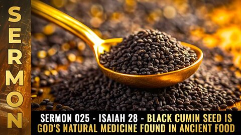 Mike Adams Sermon #025 - Isaiah 28 - Black CUMIN SEED is God's natural medicine found in ancient food