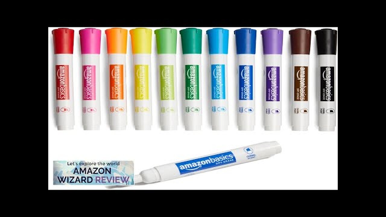 Amazon Basics Low-Odor Chisel Tip Dry Erase Whiteboard Marker Pack of 12 Review