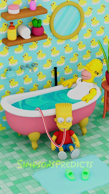 Bart Steals Homer’s Bathwater! 😂🛁 | Funny Animation