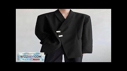 INCERUN Men Long Sleeved Blazer with Slanted Lapels and Metal Buttons Review