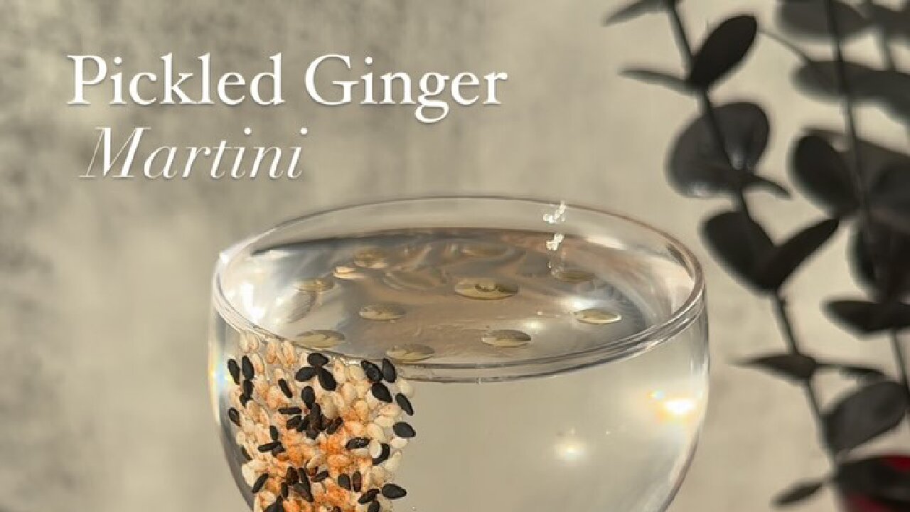 COCKTAIL PICKLED GINGER MARTINI