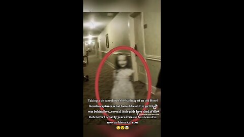 Girl ghost captured in Hotel hallway