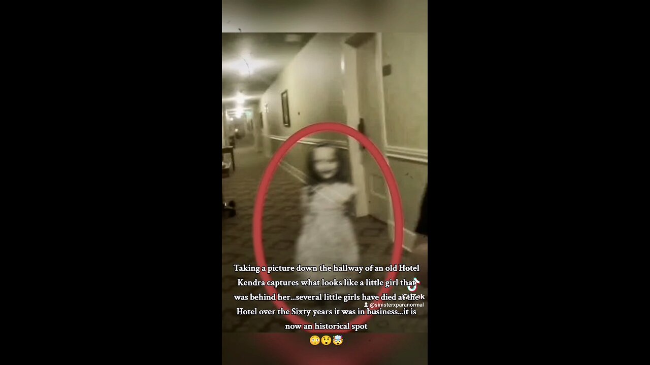 Girl ghost captured in Hotel hallway