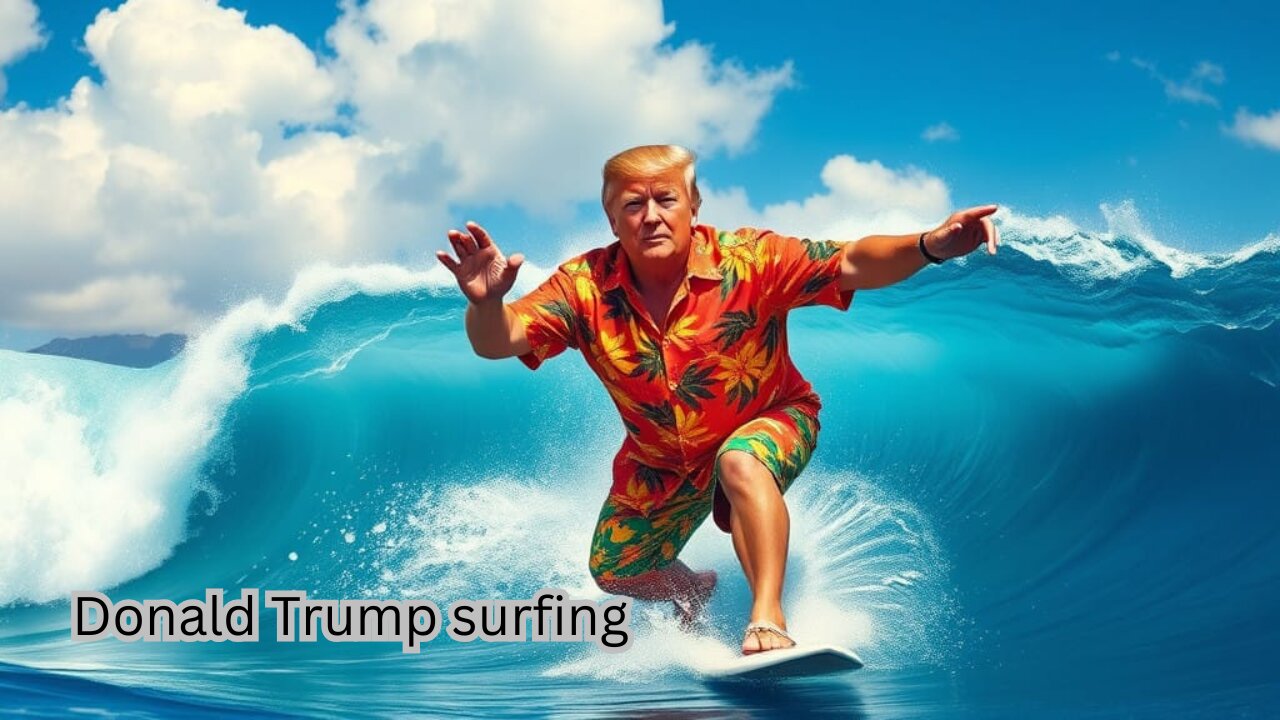 Donald Trump surfing