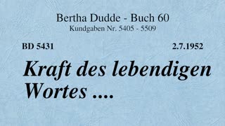 BD 5431 - KRAFT DES LEBENDIGEN WORTES ....