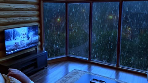 wood cottage morning rain#sleep# asmr#rain #cozythunderrainn #sleepsounds #sleepmusic #relax #peace