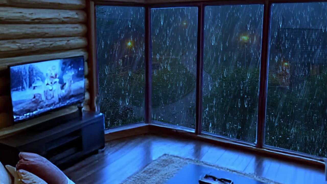 wood cottage morning rain#sleep# asmr#rain #cozythunderrainn #sleepsounds #sleepmusic #relax #peace