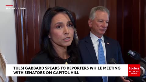 Tulsi Gabbard Speaks To Reporters About Recent Talk With Trump, Meeting With Dems