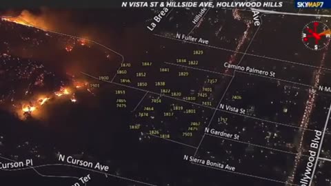 RECORDED LIVE VIDEO (8jan2025, 639pm PST) - LA Wildfires Has Spread to Hollywood Hills