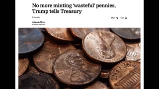 PRESIDENT PENNYWISE TRUMP ENDS THE PENNY NEXT WILL BE CASH AS HE BRINGS IN A CASHLESS SYSTEM