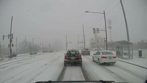 Winter Snow Storm in Toronto Canada