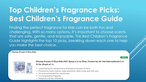 Best Children’s Fragrance Guide