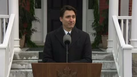 Canadian Prime Minister Justin Trudeau Announces Resignation During News Conference