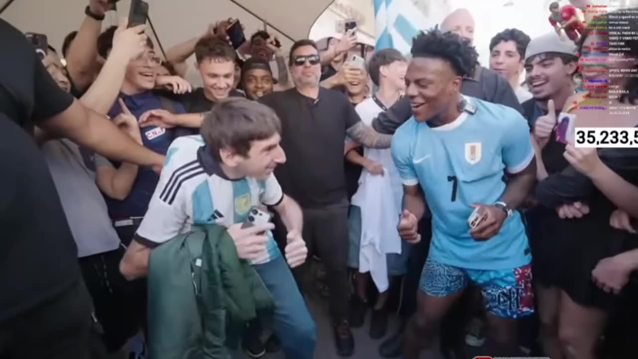 Ishowspeed dance with Messi Uruguay