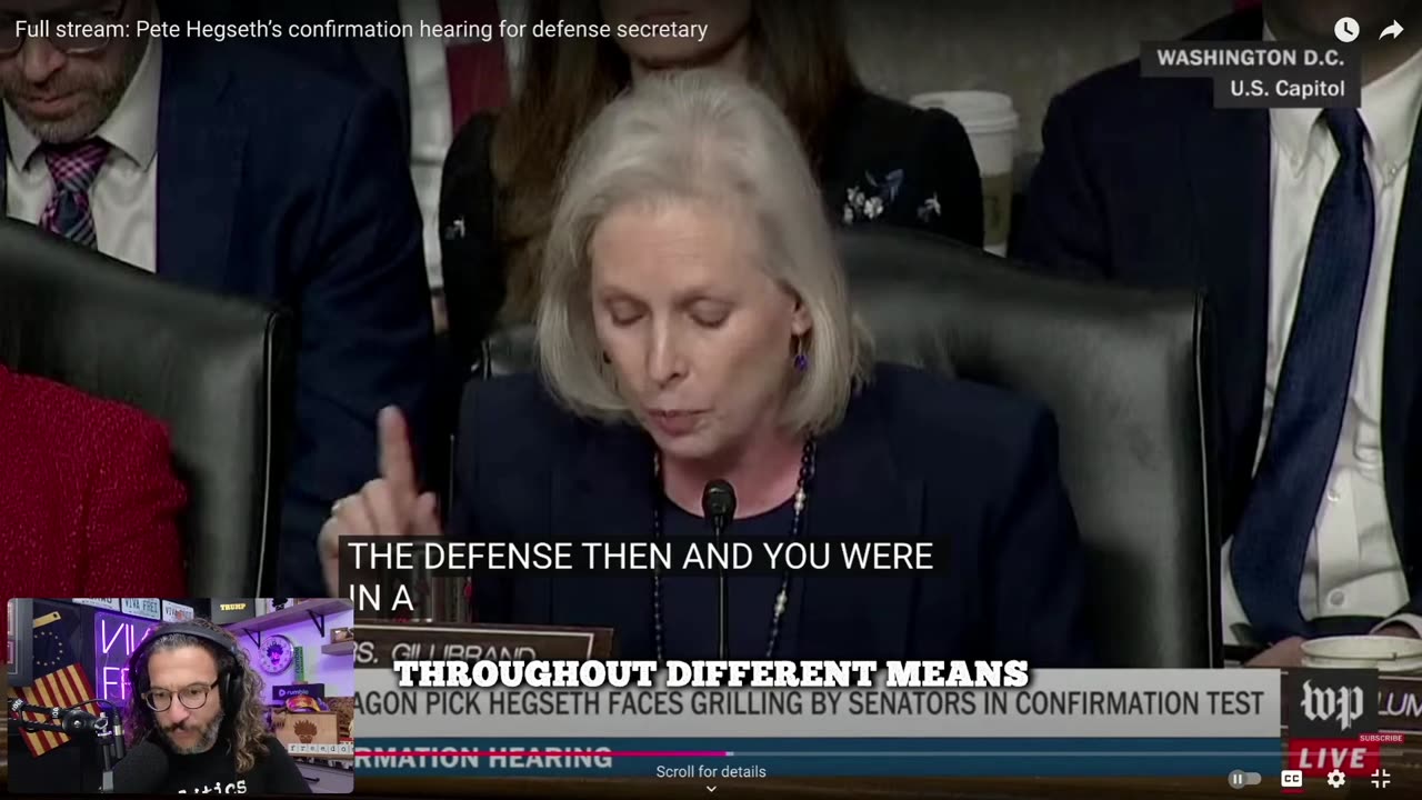 Hegseth vs. Gillibrand! Confirmation Hearing GONGSHOW! Arrogance, Pomposity & Hypocrisy! Viva Frei