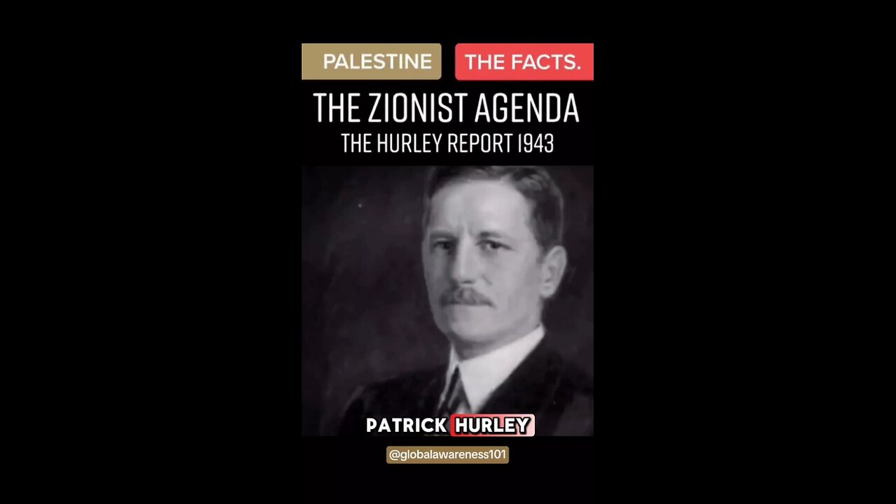 1943 Hurley Report to President Roosevelt regarding Palestine