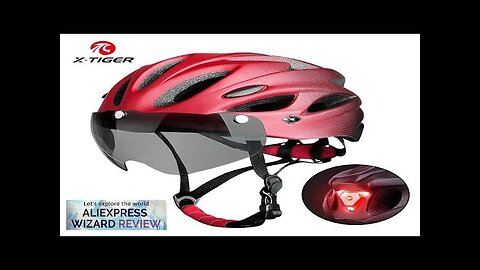 X-TIGER Adult Bike Helmet with LED Rear Light Dual Mode Goggle Cycling Review