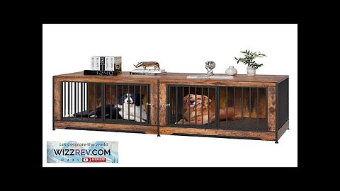 VEVOR Dog Crate Furniture 75 in Indoor Wooden Dog Kennel with Divider Review