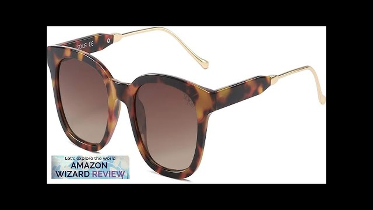 SOJOS Classic Square Polarized Sunglasses for Women Men Retro Trendy UV400 Sunnies Review