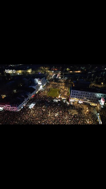 Mass protest in Niš, Serbia still going strong 💪