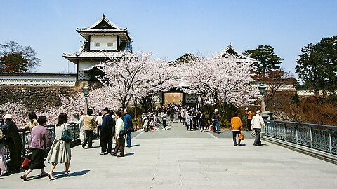 Japanese castle in Kanazawa, Ishikawa, Japan