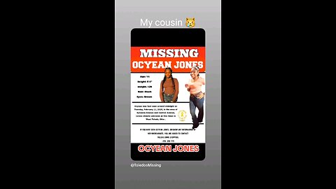 Ocyean Jones Missing in Toledo, Ohio