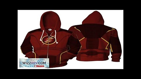 DC Comics The Flash Hero 3D Cosplay Maroon Zip Up Hoodie Review