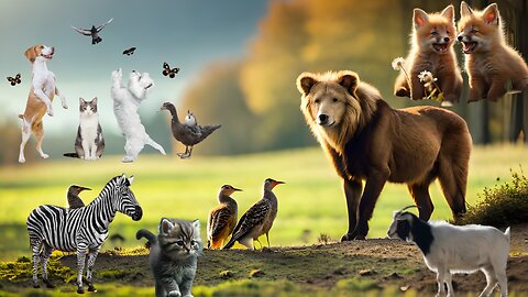 "Beautiful Animals: Panda, Lion, Sheep, Giraffe, Buffalo, Cheetah & Birds in Stunning 4K"