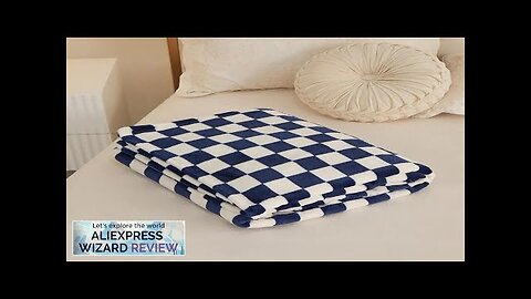 Ins Checkerboard Blanket Classic Plaid Sofa Blanket Spring and Summer Air Conditioning Review