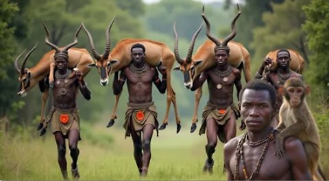 FEARLESS Hadzabe Tribesman Hunt Wild Antelope!