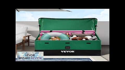 VEVOR Outdoor Storage Box Patio Deck Box 100 Gallon Waterproof PE Tarpaulin Review