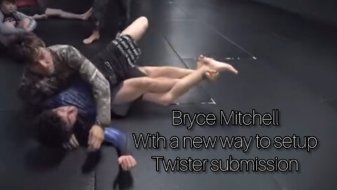 UFC fighter Bryce Mitchell showing Eddie Bravo a new way to set up a twister