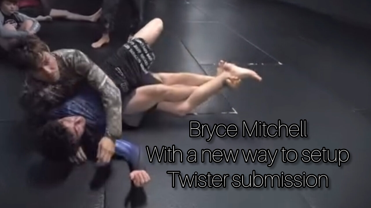 UFC fighter Bryce Mitchell showing Eddie Bravo a new way to set up a twister